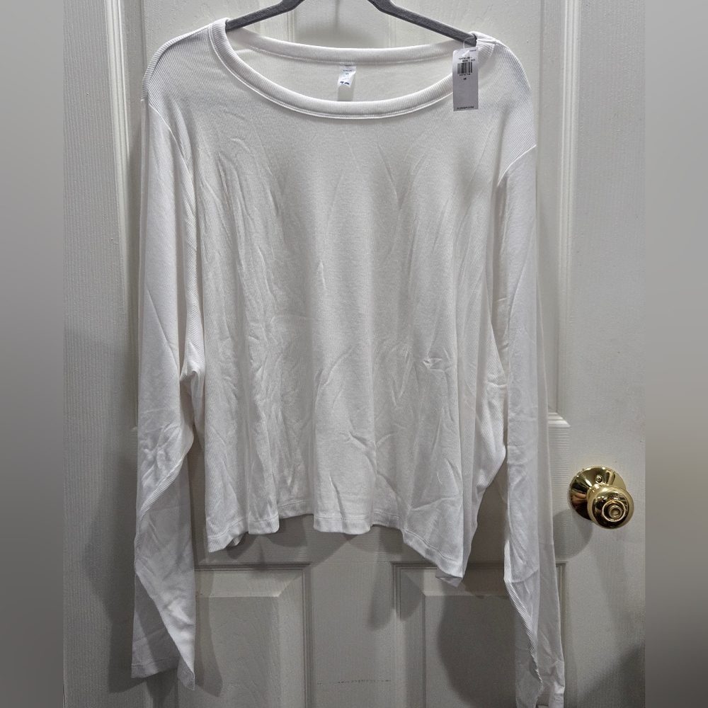 NWT Plus Size Women's Old Navy Callalilly Crop Active Ribbed Top 4X